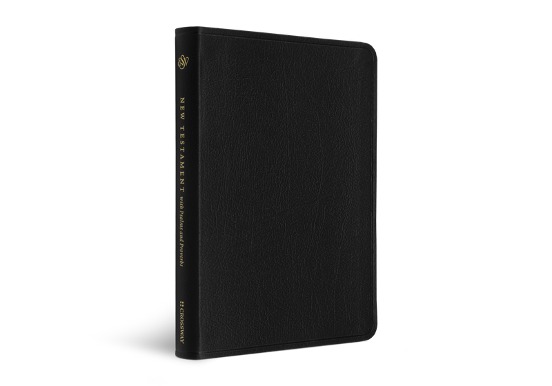ESV New Testament with Psalms and Proverbs, Black Genuine Leather
