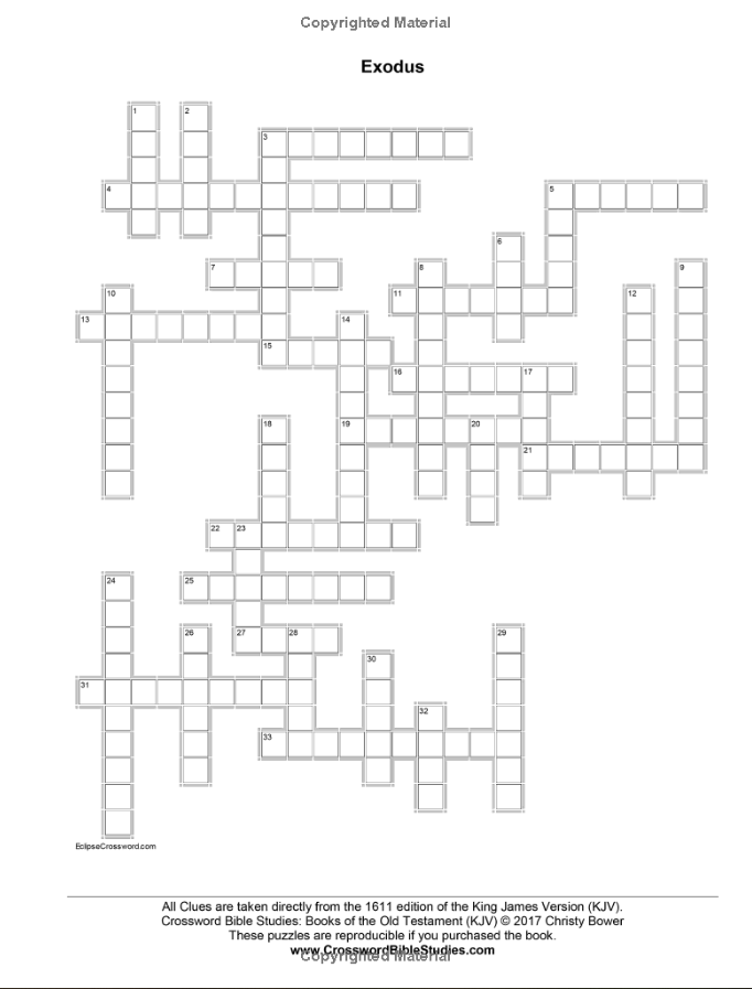 Crossword Bible Studies: Books of the Old Testament KJV