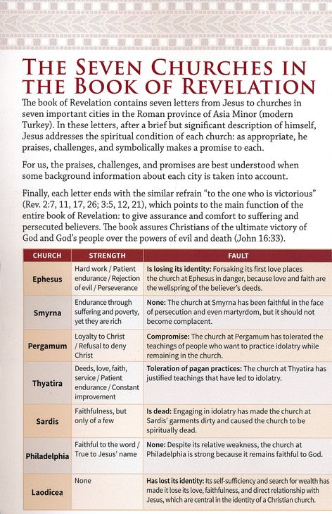 Seven Churches Revelation Pamphlet