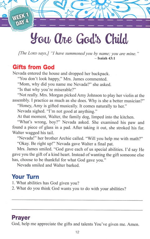 God & Me! 52 Week Devotional for Girls Ages 10-12