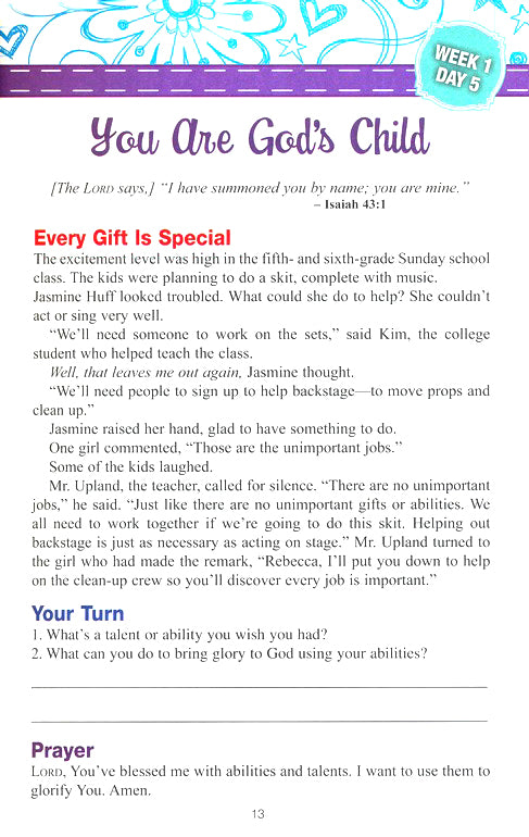 God & Me! 52 Week Devotional for Girls Ages 10-12