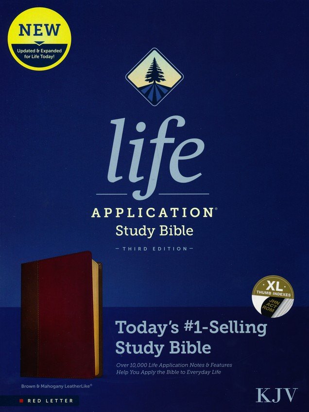 KJV Life Application Study Bible Brown/Mahogany Leatherlike Indexed
