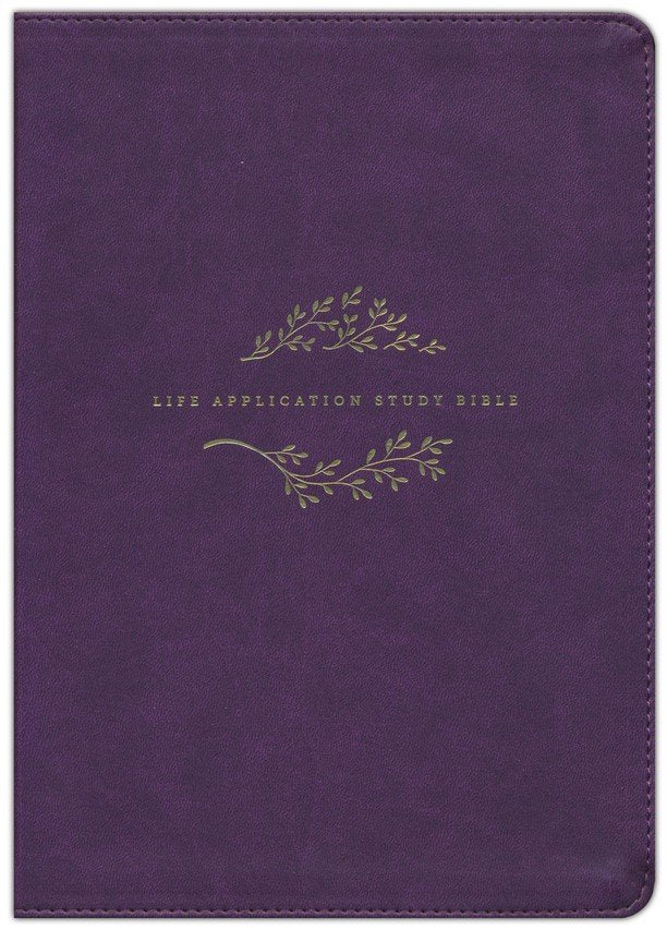 KJV Large Print Life Application Study Bible Purple Leatherlike