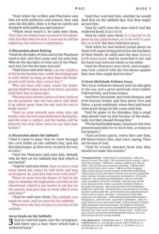 KJV Thinline Large Print Reference Bible Brown/Mahagony Leather-look Indexed