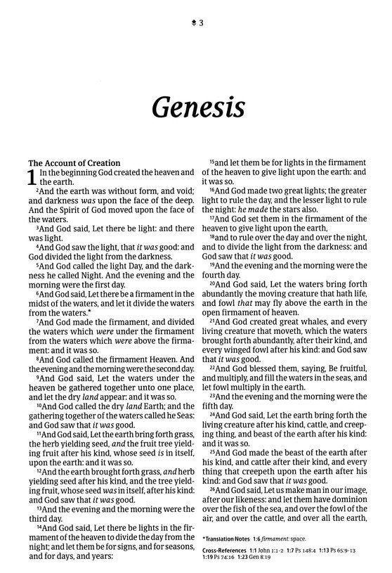KJV Thinline Large Print Reference Bible, Black Genuine Leather Indexed