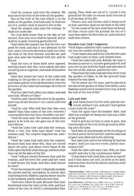 KJV Thinline Large Print Reference Bible, Black Genuine Leather Indexed