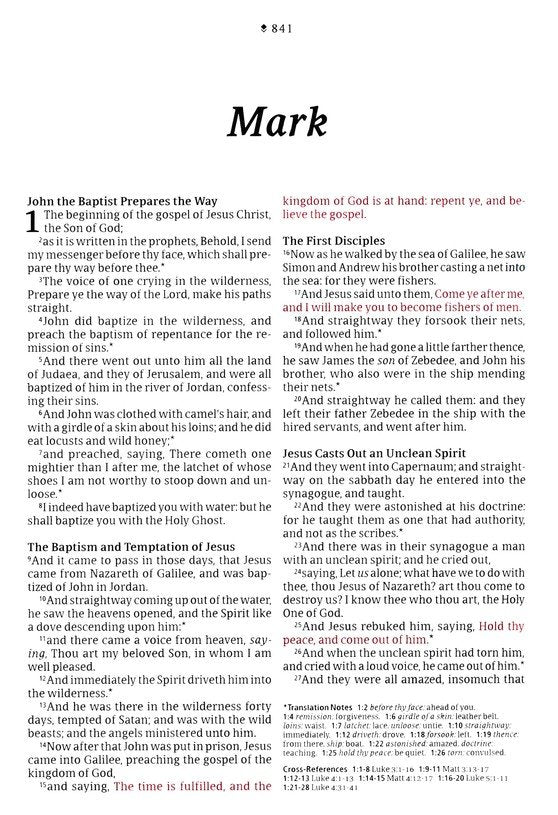 KJV Thinline Large Print Reference Bible, Black Genuine Leather Indexed