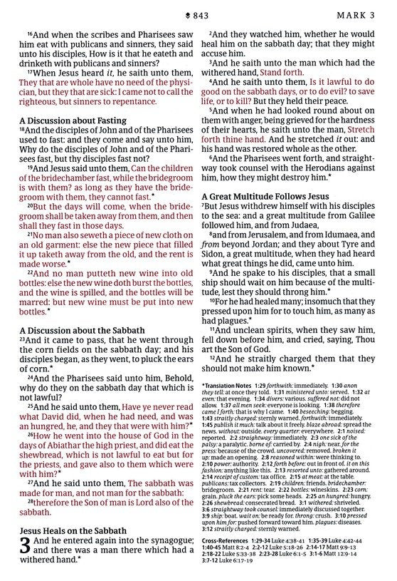 KJV Thinline Large Print Reference Bible, Black Genuine Leather Indexed