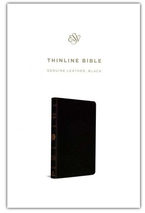 ESV Thinline Bible Black Genuine Leather