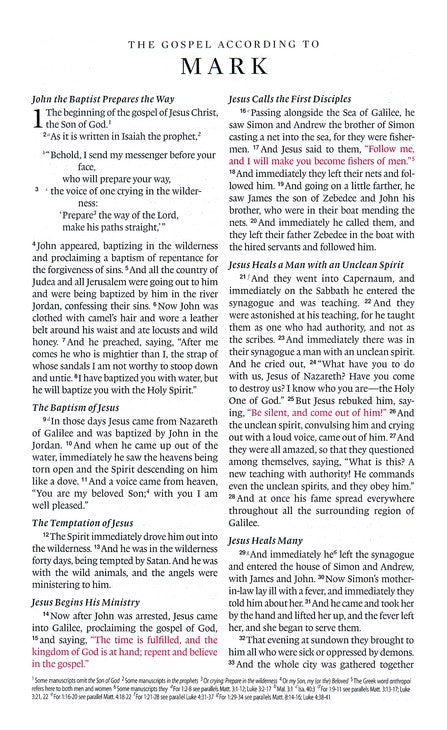 ESV Thinline Bible Black Genuine Leather