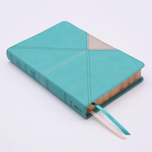 NASB Thinline Giant Print Bible - Teal Leathersoft