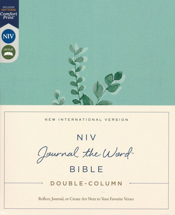 NIV Journal the Word Double-Column Bible Mint Cloth over Board