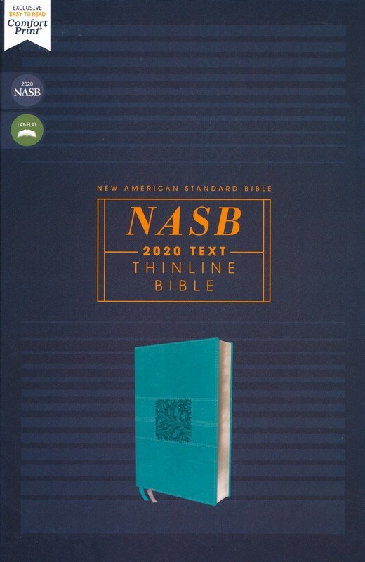 NASB Thinline Bible 2020 Teal Leathersoft