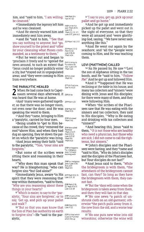 NASB 1995 Classic Reference Bible Brown Buffalo Genuine Leather