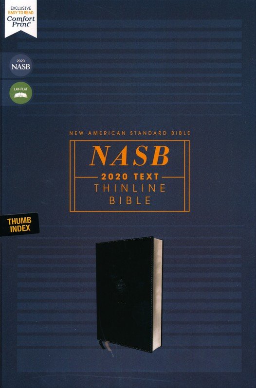 NASB Thinline Bible 2020 Black Indexed