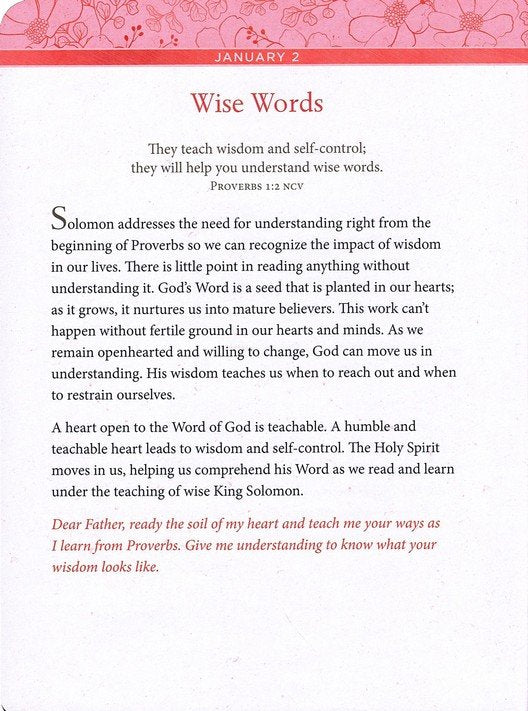 Daily Wisdom for Women: A 365-Day Devotional