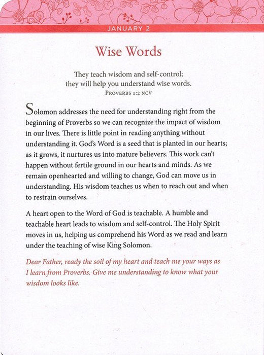 Daily Wisdom for Women: A 365-Day Devotional