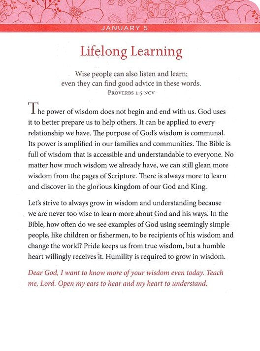 Daily Wisdom for Women: A 365-Day Devotional