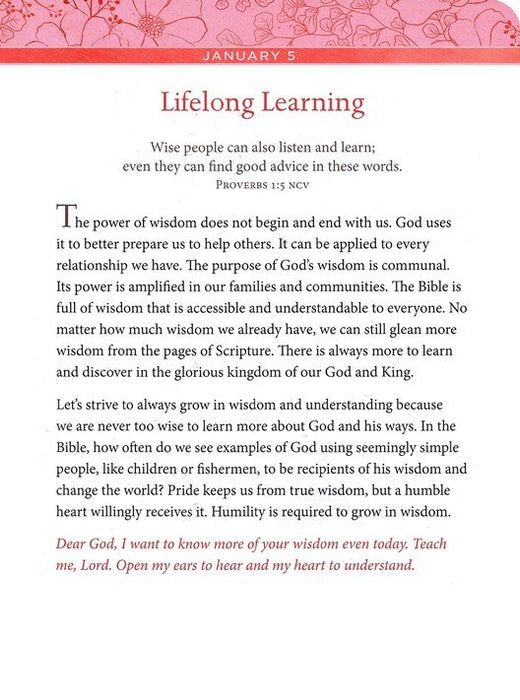 Daily Wisdom for Women: A 365-Day Devotional