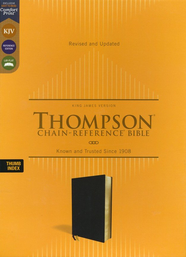 KJV Thompson Chain Reference Bible - Black Bonded Leather Indexed *
