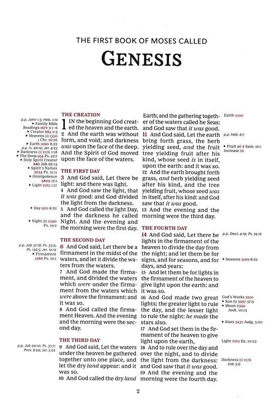 KJV Thompson Chain Reference Bible - Black Bonded Leather *