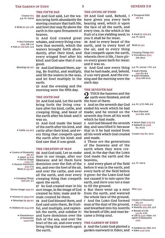 KJV Thompson Chain Reference Bible - Black Bonded Leather *