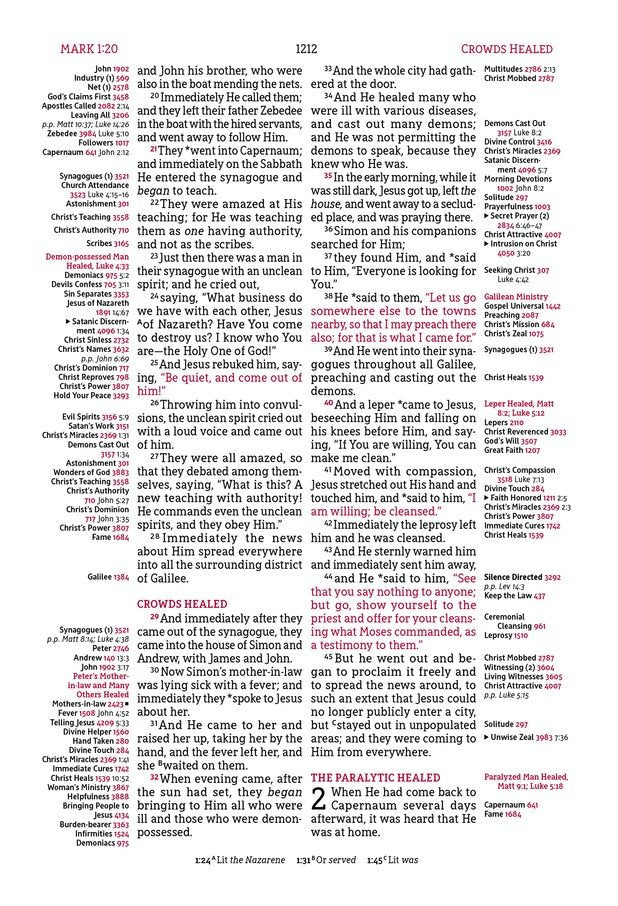 NASB 1995 Thompson Chain Ref Large Print Navy Leathersoft Indexed