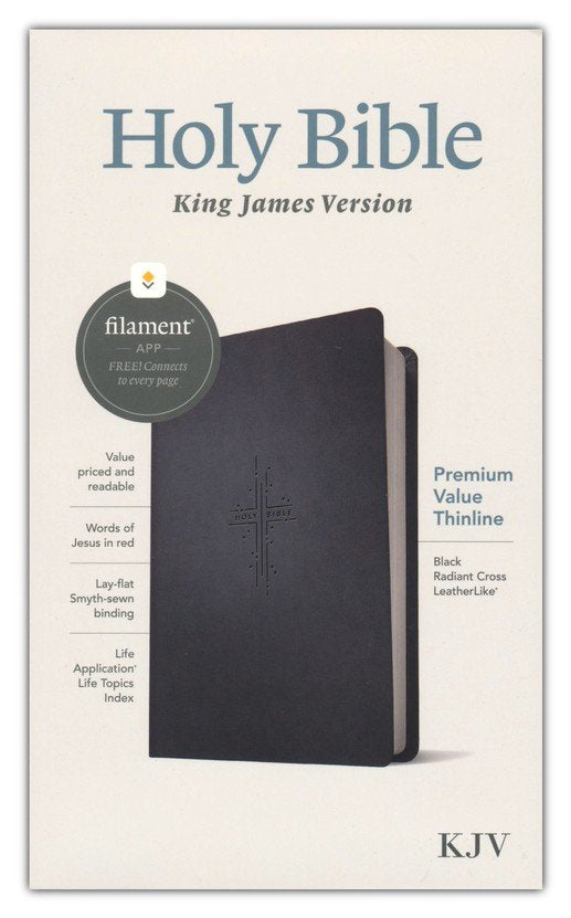 KJV Premium Value Thinline Reference Bible Black Leatherlike