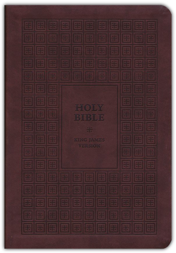 KJV Premium Value Thinline Large Print Bible, Brown Tile Leatherlike