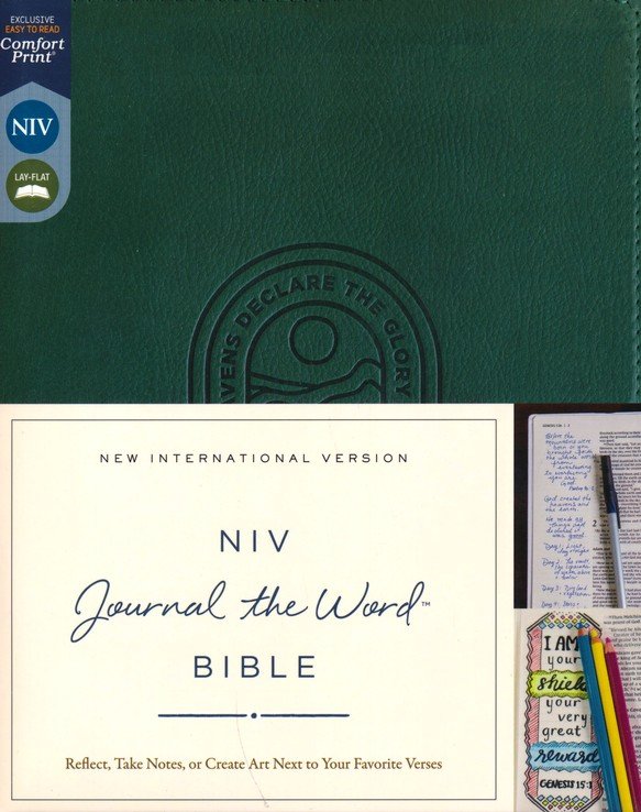 NIV Journal the Word Bible Green Leathersoft