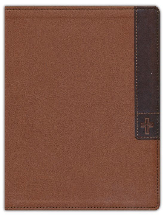 NIV Journal the Word Bible Large Print Brown Leathersoft (top)