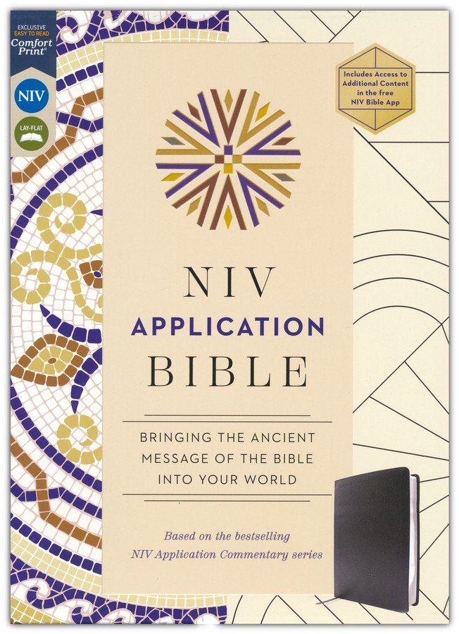 NIV Application Study Bible Black Bonded Leather