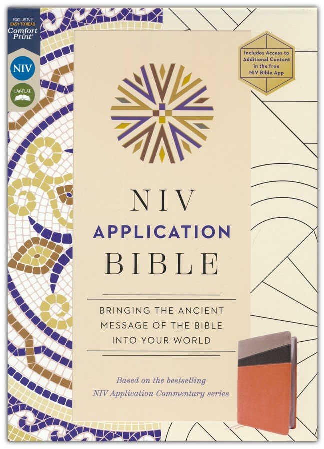 NIV Application Study Bible Coral/Gray Leathersoft
