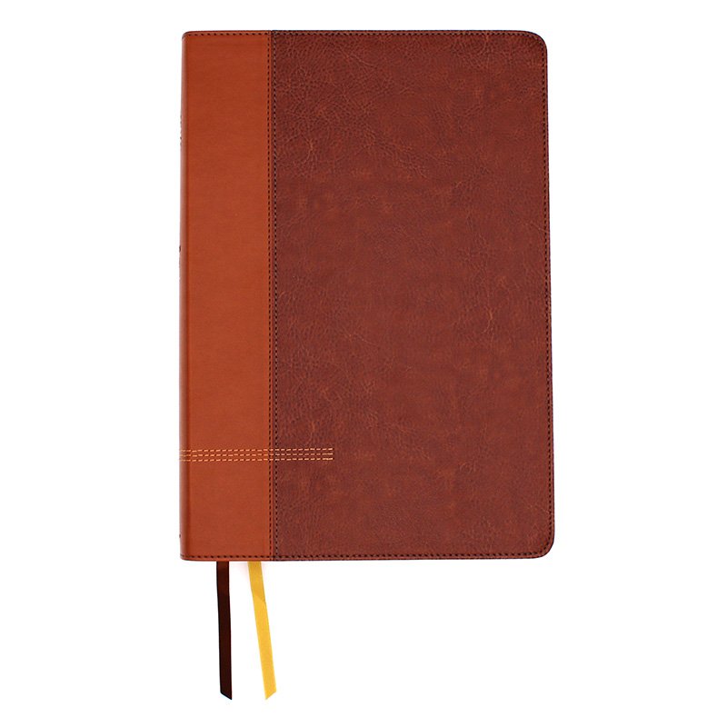 NIV Application Bible Large Print Brown Leathersoft