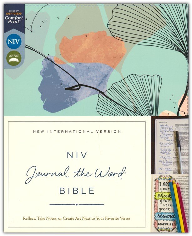 NIV Journal the Word Bible Teal Floral Leathersoft