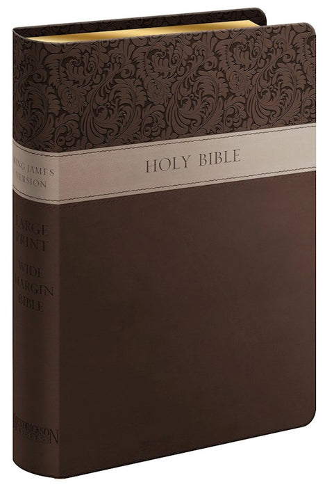 KJV Large Print Wide Margin Bible Brown and Tan Flexisoft