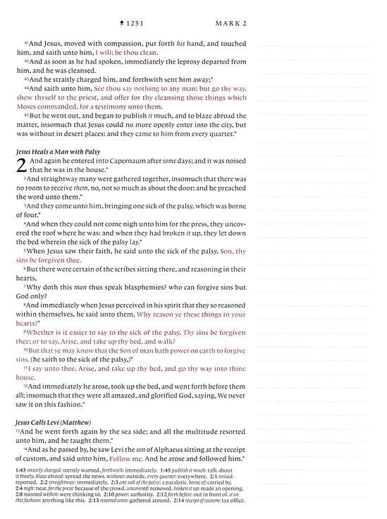 KJV Wide Margin Large Print Journal Bible Pink Rose, Indexed