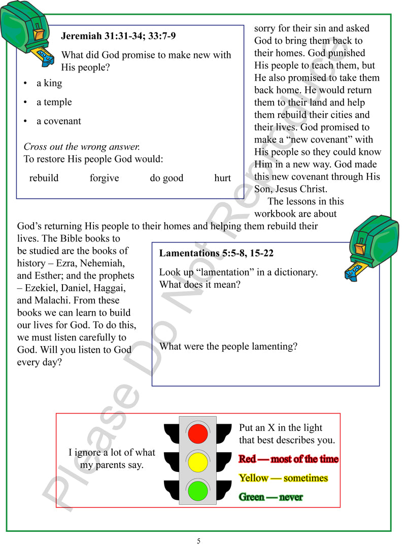 Building Your Life For God - Ezra, Nehemiah, Esther, Daniel, Ezekiel, Haggai, & Malachi