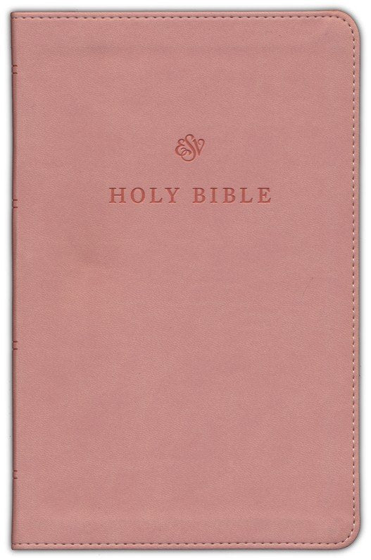 ESV Large Print Personal Size Bible TruTone, Blush Rose