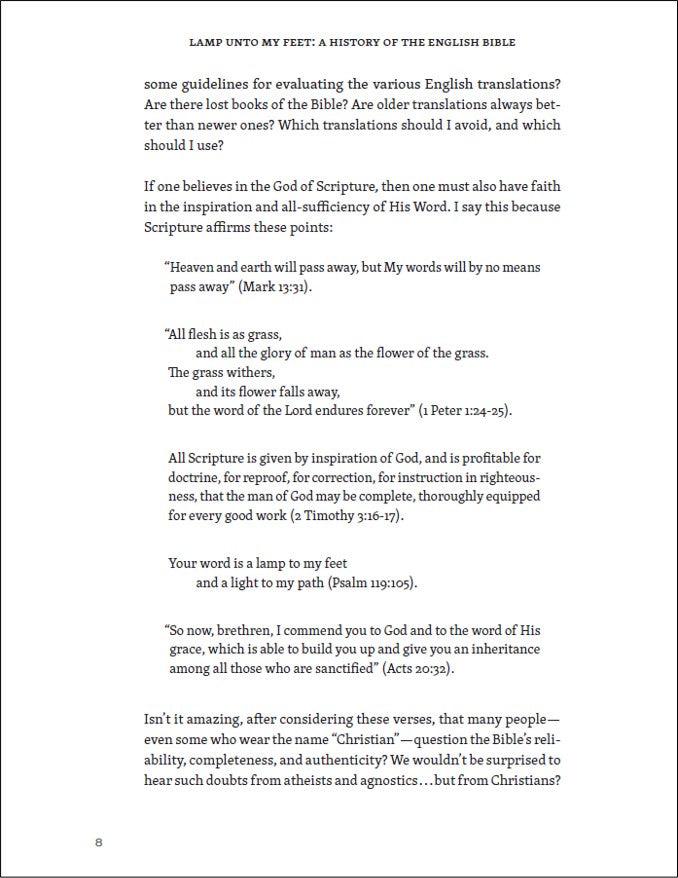 Lamp Unto My Feet: A History of the English Bible, 5th Edition