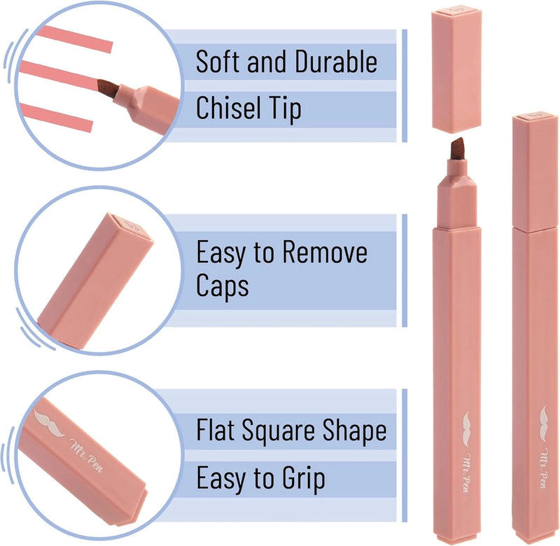 Mr. Pen Aesthetic Highlighters, 10 pack Chisel Tip