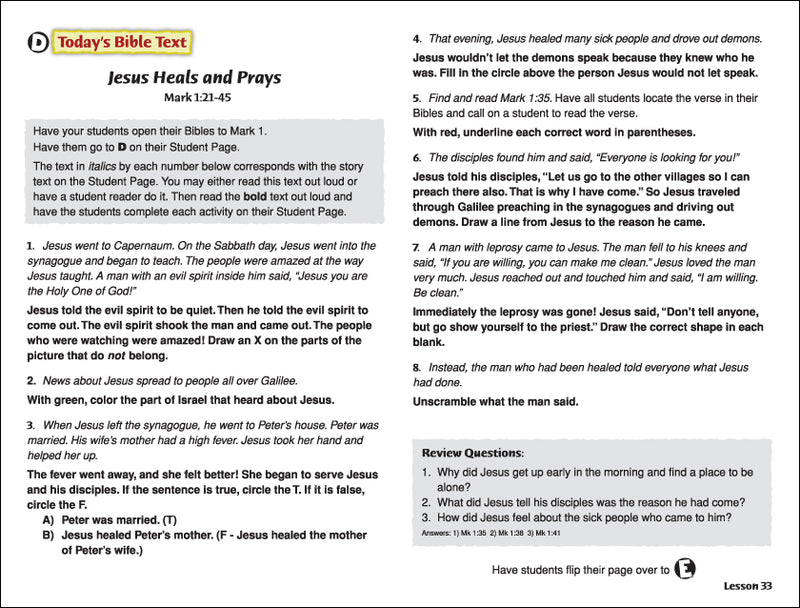 Bible Study Guide for All Ages:  Lessons 1 - 26