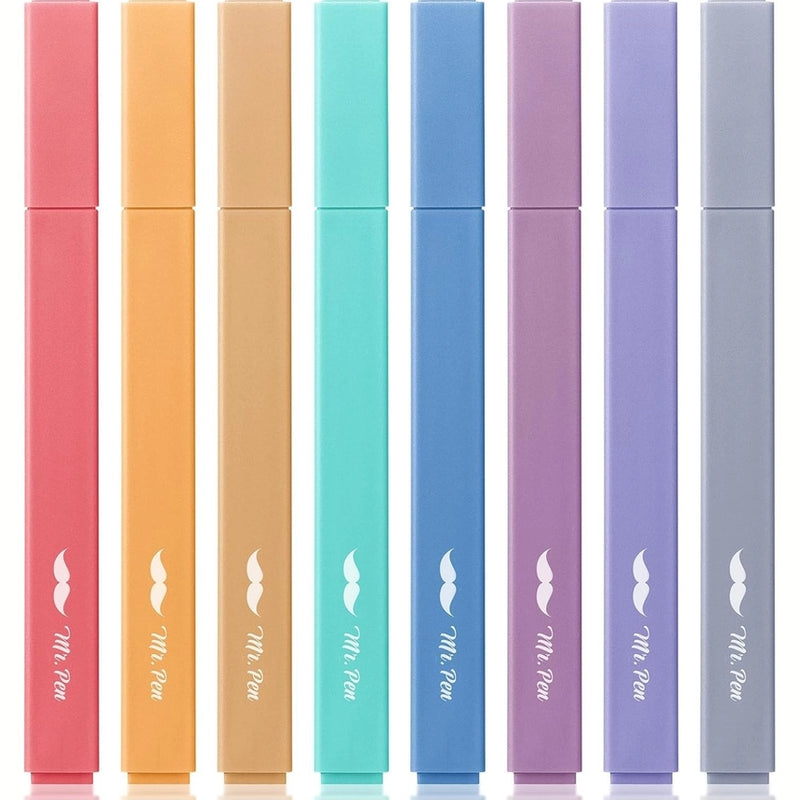 Mr. Pen Muted Pastel Aesthetic Highlighters, 8 pack