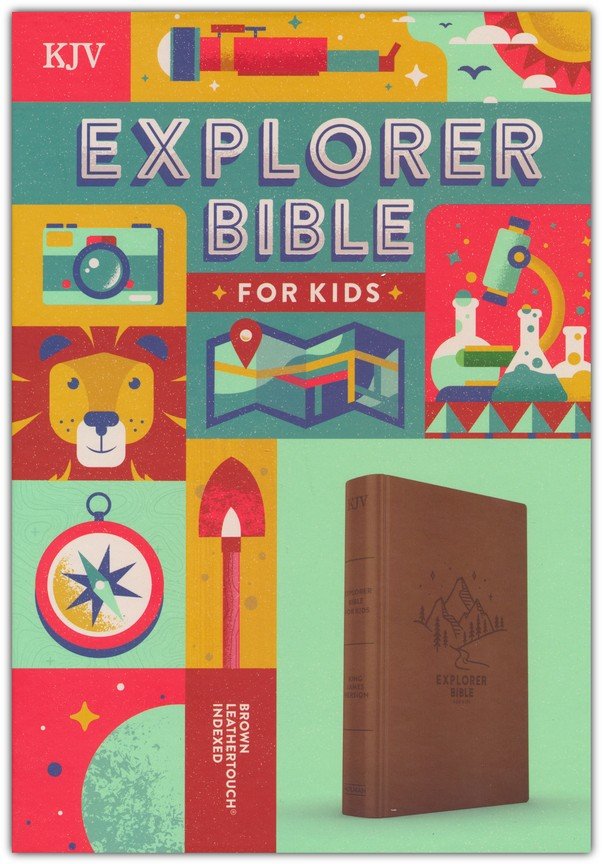 KJV Explorer Bible for Kids Brown Leathertouch Indexed