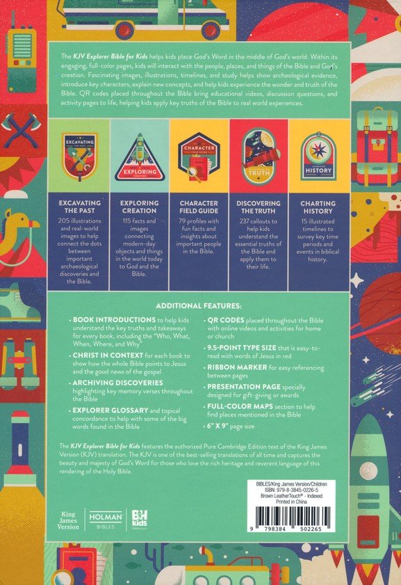 KJV Explorer Bible for Kids Brown Leathertouch Indexed