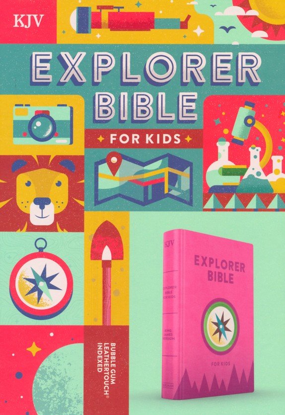 KJV Explorer Bible for Kids Bubblegum Pink Leathertouch Indexed