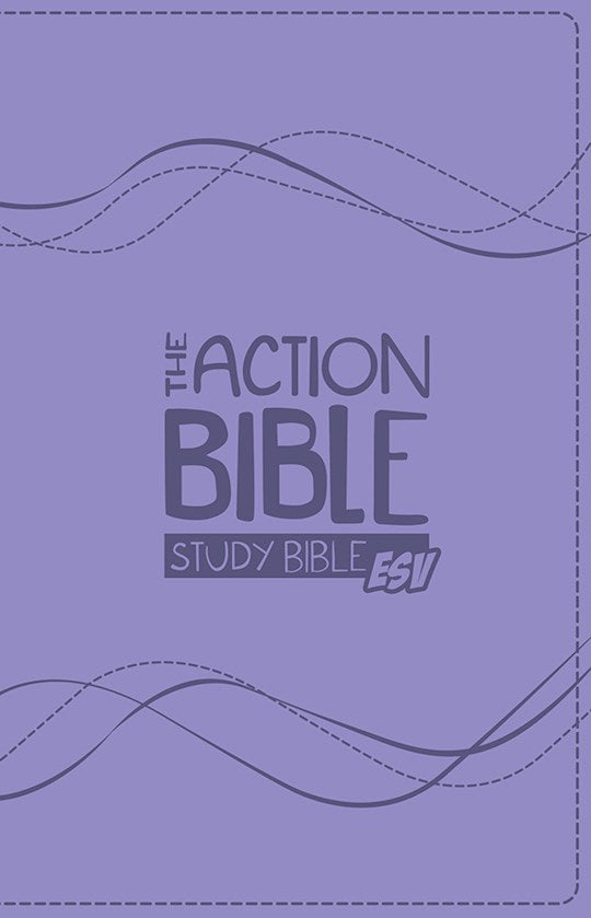 ESV The Action Bible Study Bible Lavender Virtual Leather