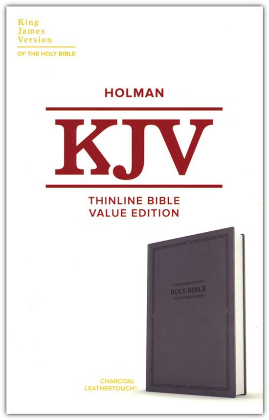 KJV Value Edition Thinline Bible Charcoal Leathertouch