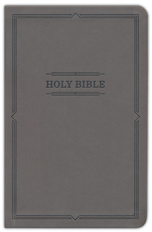 KJV Value Edition Large Print Thinline Bible Charcoal Leathertouch