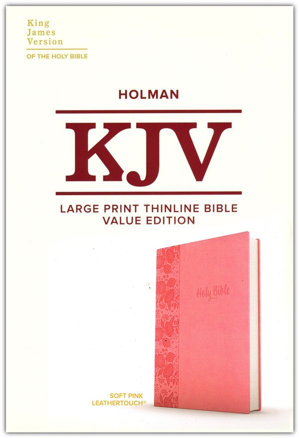 KJV Value Edition Large Print Thinline Bible Pink LeatherTouch